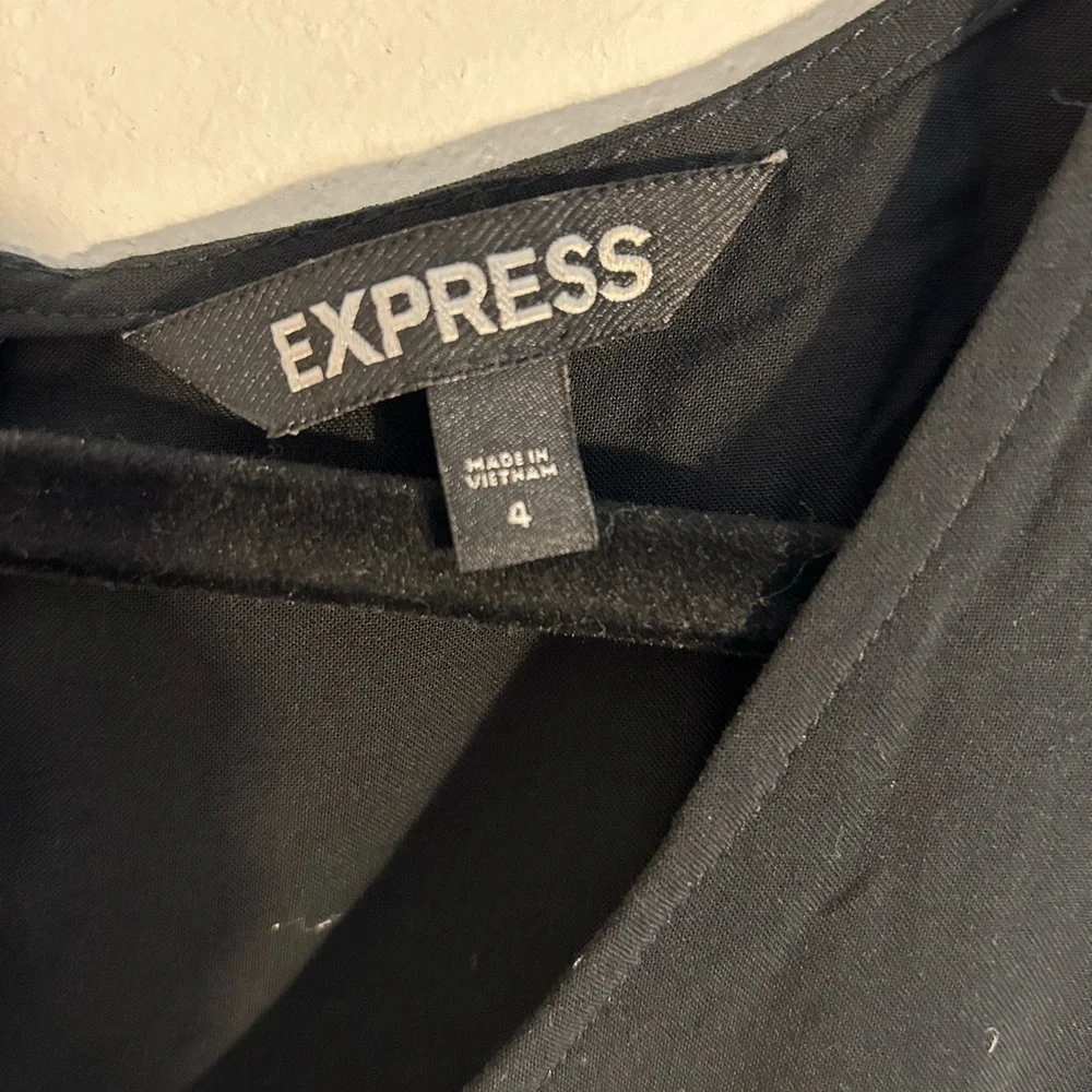 Express Little Black V-Neck Dress - Picture 11 of 11